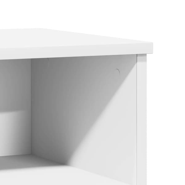 vidaXL Nattbord hvit 40x35x50 cm konstruert tre