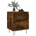Miniatyrbilde 3 av 11: vidaXL Nattbord 2 stk røkt eik 40x35x50 cm konstruert tre