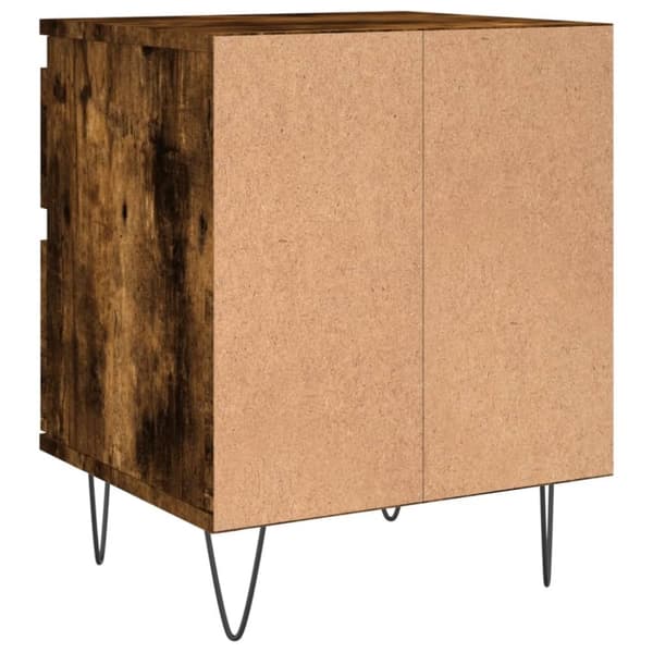 vidaXL Nattbord 2 stk røkt eik 40x35x50 cm konstruert tre