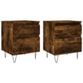 Miniatyrbilde 1 av 11: vidaXL Nattbord 2 stk røkt eik 40x35x50 cm konstruert tre