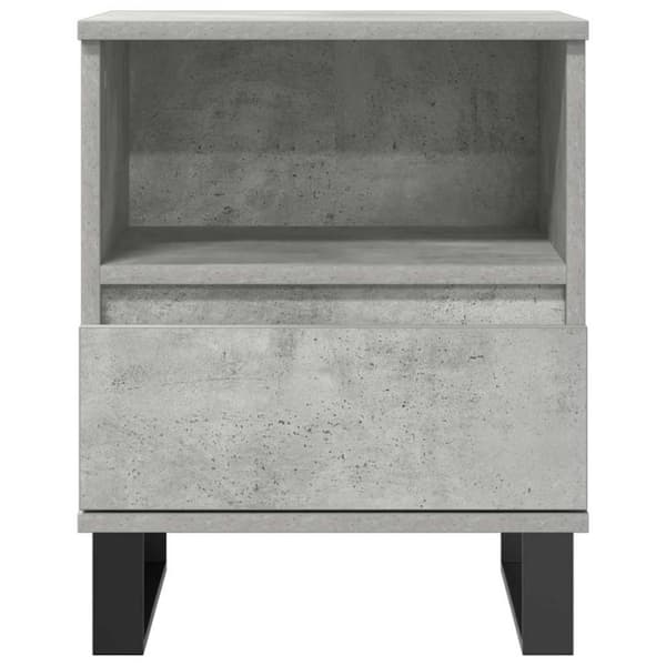 vidaXL Yöpöydät 2 kpl betoninharmaa 40x35x50 cm tekninen puu