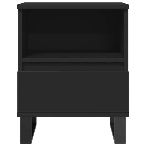 vidaXL sengeborde 2 stk. 40x35x50 cm konstrueret træ sort