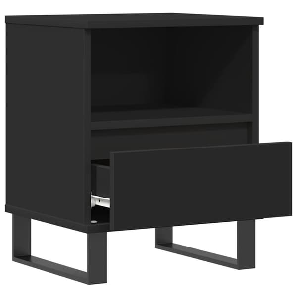 vidaXL sengeborde 2 stk. 40x35x50 cm konstrueret træ sort
