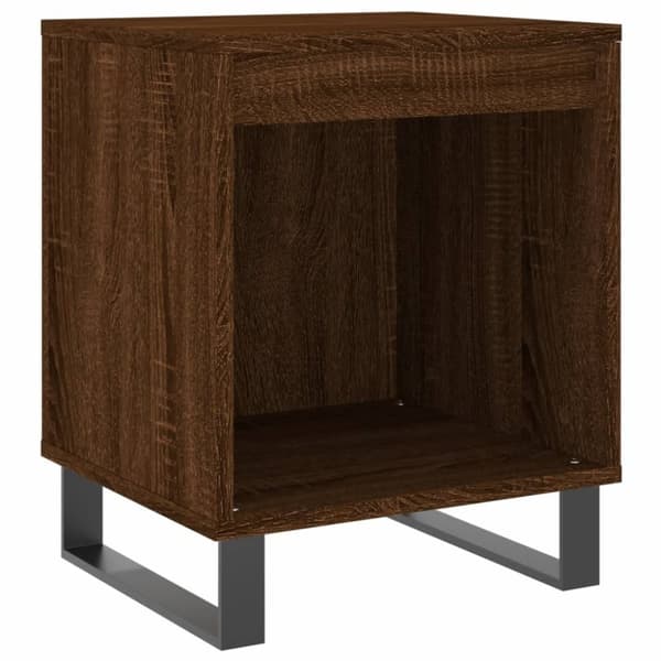 vidaXL sengeborde 2 stk. 40x35x50 cm brun egetræsfarve