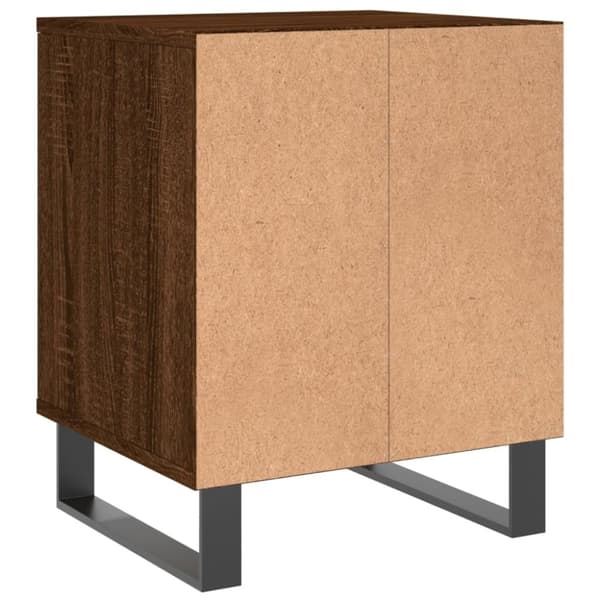 vidaXL sengeborde 2 stk. 40x35x50 cm brun egetræsfarve