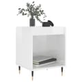 Miniatyrbilde 3 av 10: vidaXL Nattbord høyglans hvit 40x35x50 cm konstruert tre