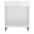 Miniatyrbilde 4 av 10: vidaXL Nattbord høyglans hvit 40x35x50 cm konstruert tre