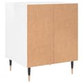 Miniatyrbilde 6 av 10: vidaXL Nattbord høyglans hvit 40x35x50 cm konstruert tre