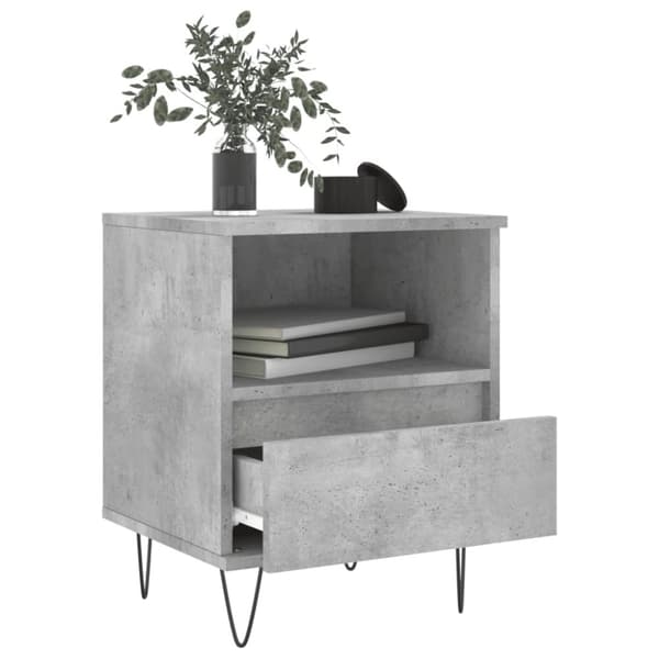 vidaXL sengebord 40x35x50 cm konstrueret træ betongrå