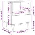 Miniatyrbillede 11 af 11: vidaXL sengeskab 40x35x50 cm konstrueret træ hvid højglans