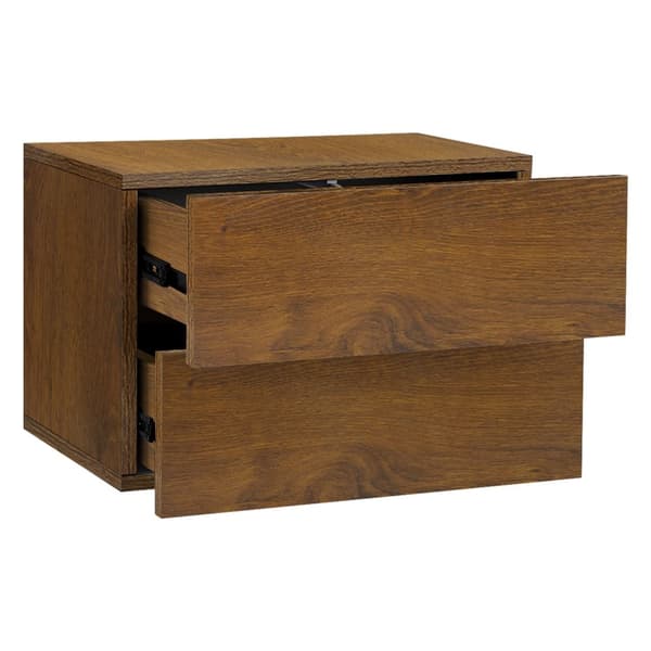 Sengebord med to skuffer 42x29x30 cm valnød ML-design