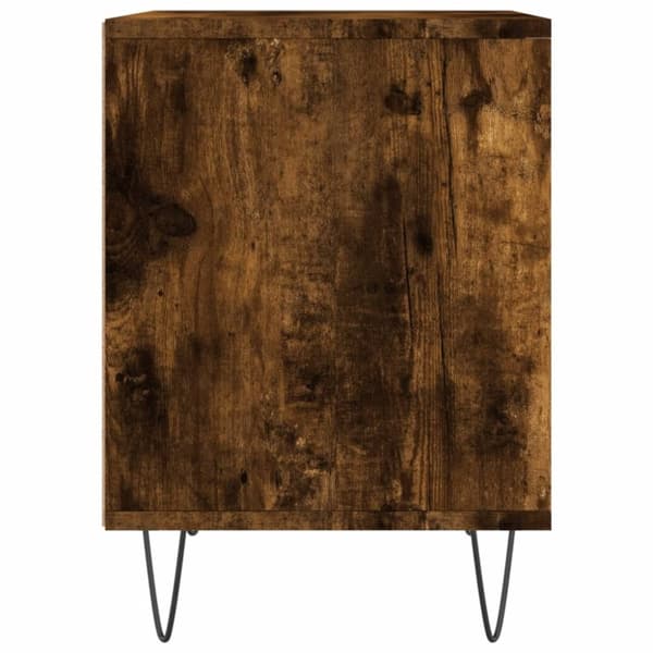 vidaXL Sängbord 2 st rökfärgad ek 40x35x50 cm konstruerat trä
