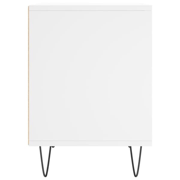 vidaXL Nattbord hvit 40x35x50 cm konstruert tre