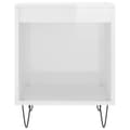 Miniatyrbilde 4 av 10: vidaXL Nattbord høyglans hvit 40x35x50 cm konstruert tre