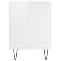 Miniatyrbilde 5 av 10: vidaXL Nattbord høyglans hvit 40x35x50 cm konstruert tre