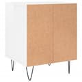 Miniatyrbilde 6 av 10: vidaXL Nattbord høyglans hvit 40x35x50 cm konstruert tre