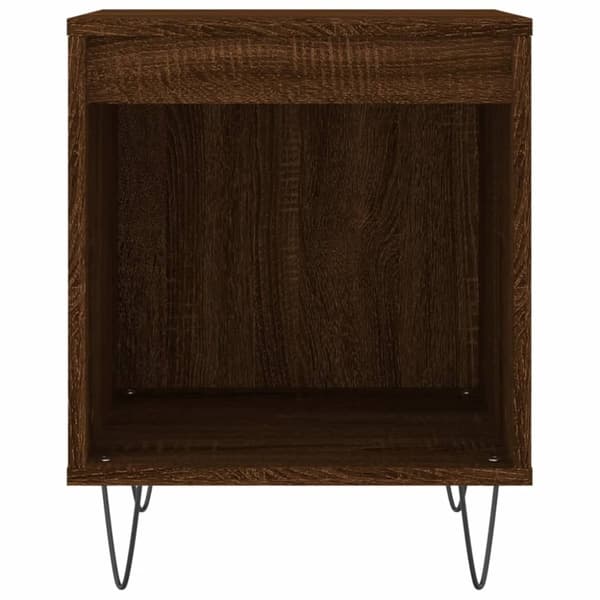 vidaXL sengeborde 2 stk. 40x35x50 cm brun egetræsfarve