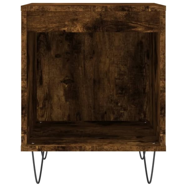 vidaXL sengeborde 2 stk. 40x35x50 cm konstrueret træ røget egetræ