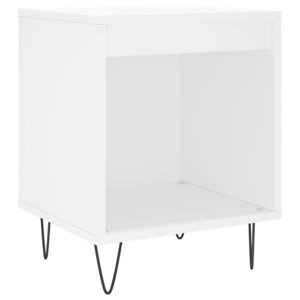 vidaXL sengebord 40x35x50 cm konstrueret træ hvid