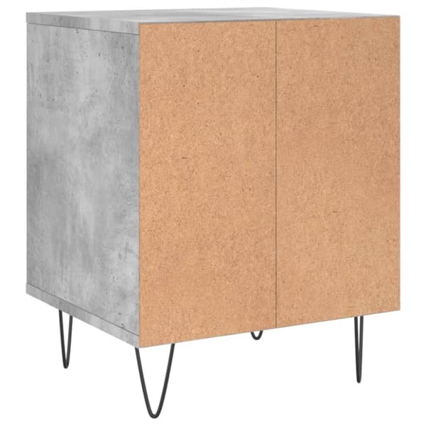vidaXL sengeborde 2 stk. 40x35x50 cm konstrueret træ betongrå