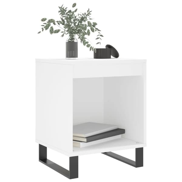 vidaXL Nattbord hvit 40x35x50 cm konstruert tre
