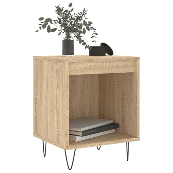 vidaXL Sängbord 2 st sonoma-ek 40x35x50 cm konstruerat trä