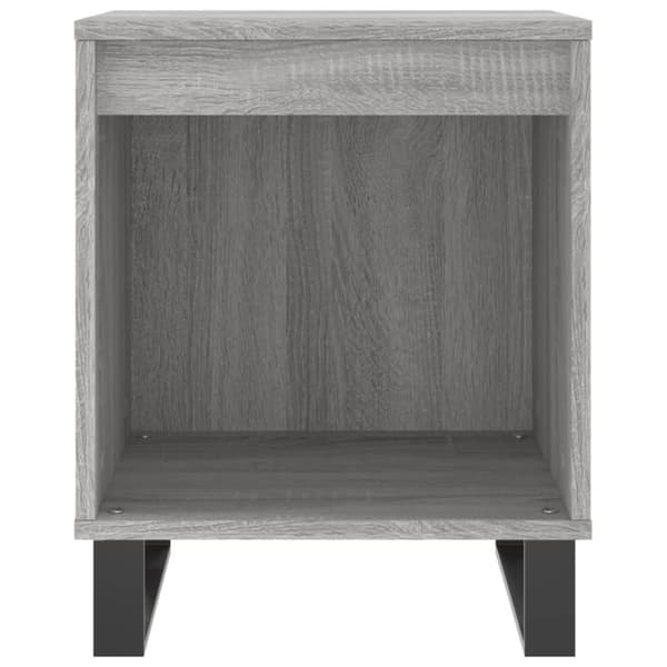 vidaXL sengebord 40x35x50 cm konstrueret træ grå sonoma-eg