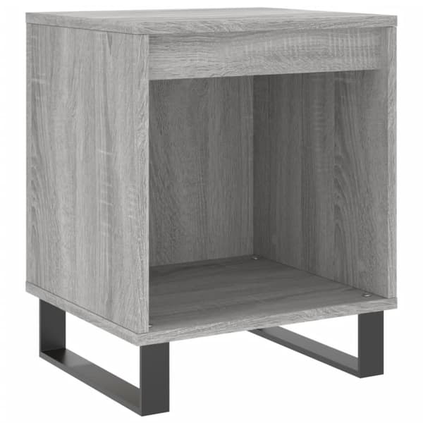 vidaXL sengebord 40x35x50 cm konstrueret træ grå sonoma-eg
