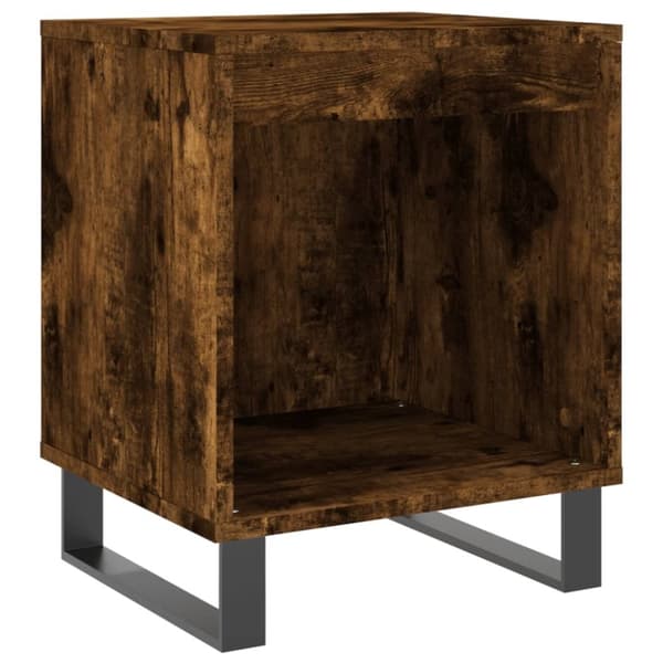 vidaXL sengebord 40x35x50 cm konstrueret træ røget egetræsfarve