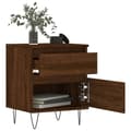 Miniatyrbilde 4 av 11: vidaXL Nattbord 2 stk brun eik 40x35x50 cm konstruert tre