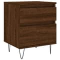 Miniatyrbilde 5 av 11: vidaXL Nattbord 2 stk brun eik 40x35x50 cm konstruert tre