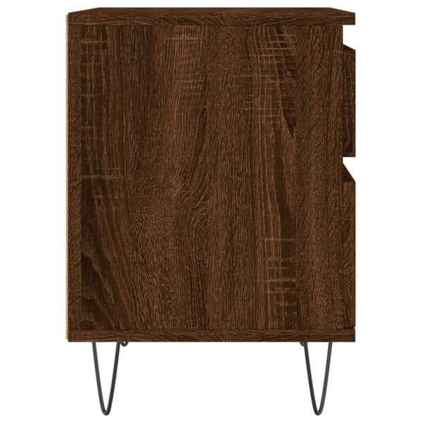 vidaXL Nattbord 2 stk brun eik 40x35x50 cm konstruert tre