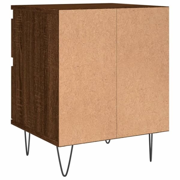vidaXL Nattbord 2 stk brun eik 40x35x50 cm konstruert tre