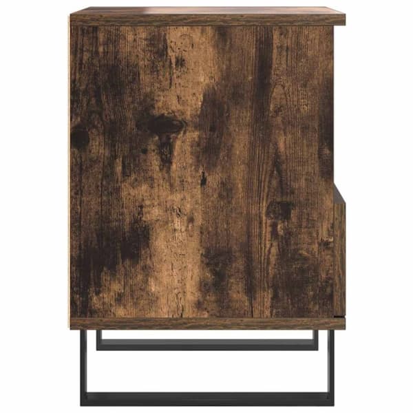 vidaXL Sängbord rökfärgad ek 40x35x50 cm konstruerat trä