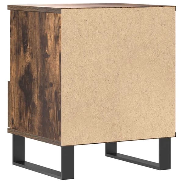 vidaXL Sängbord rökfärgad ek 40x35x50 cm konstruerat trä