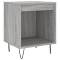 Miniatyrbilde 4 av 11: vidaXL Nattbord 2 stk grå sonoma 40x35x50 cm konstruert tre