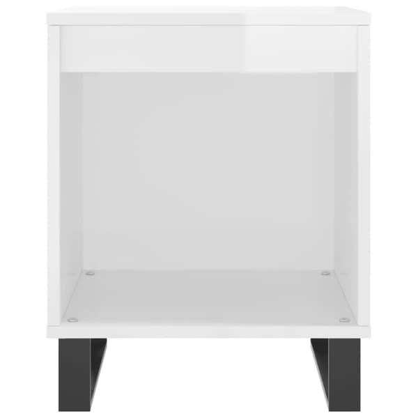 vidaXL Nattbord 2 stk høyglans hvit 40x35x50 cm konstruert tre