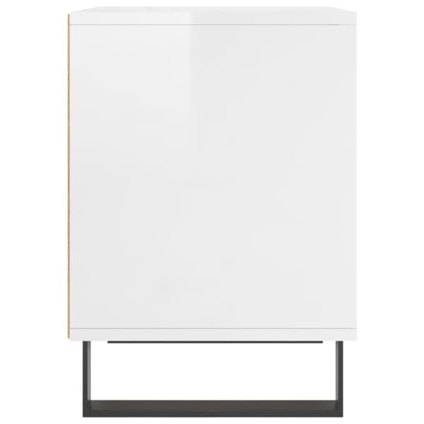 vidaXL Nattbord 2 stk høyglans hvit 40x35x50 cm konstruert tre