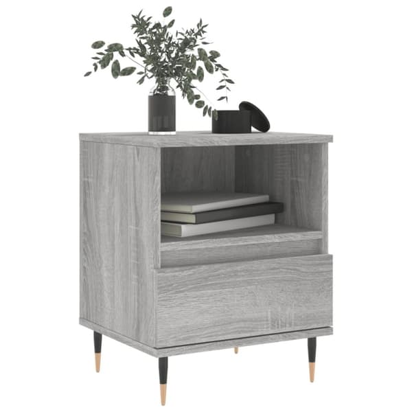 vidaXL Yöpöydät 2 kpl harmaa Sonoma 40x35x50 cm tekninen puu
