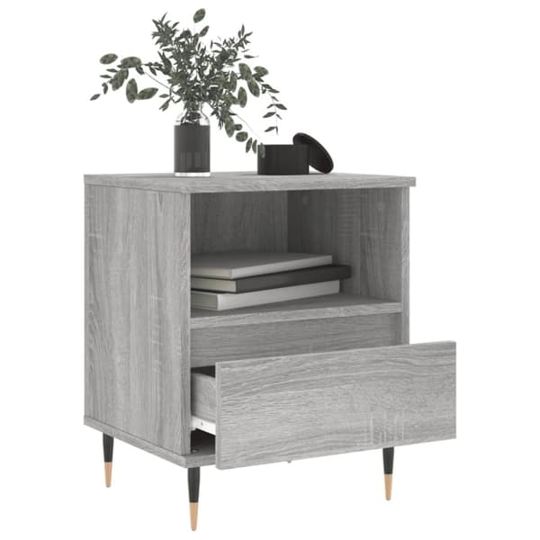 vidaXL Yöpöydät 2 kpl harmaa Sonoma 40x35x50 cm tekninen puu