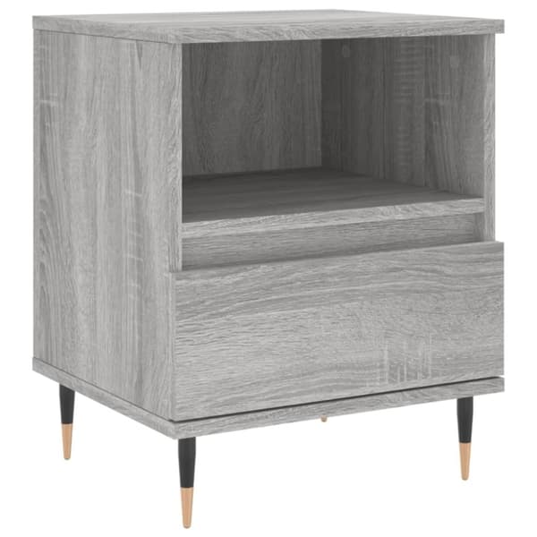 vidaXL Yöpöydät 2 kpl harmaa Sonoma 40x35x50 cm tekninen puu