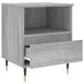 Pikkukuva 6 / 11: vidaXL Yöpöydät 2 kpl harmaa Sonoma 40x35x50 cm tekninen puu