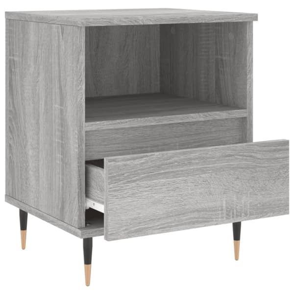 vidaXL Yöpöydät 2 kpl harmaa Sonoma 40x35x50 cm tekninen puu