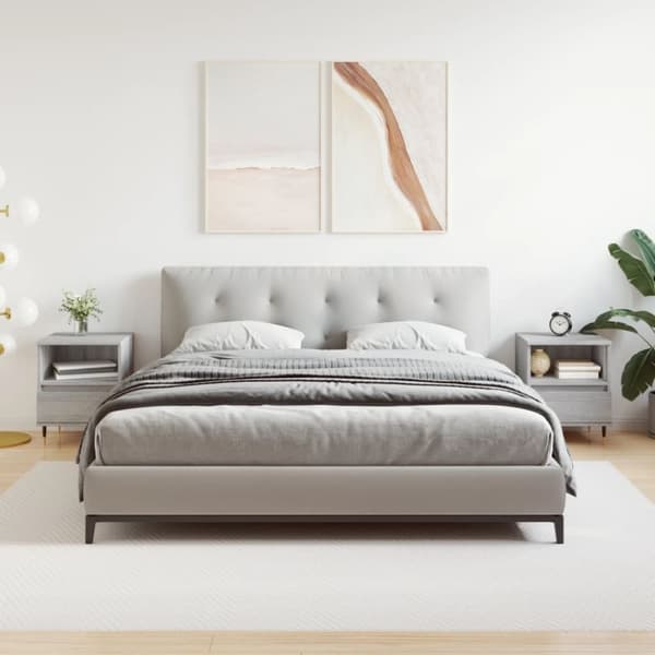 vidaXL Yöpöydät 2 kpl harmaa Sonoma 40x35x50 cm tekninen puu