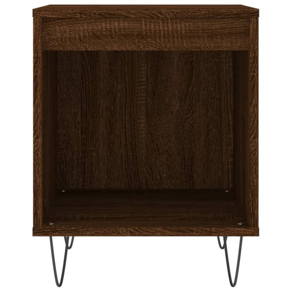 vidaXL sengebord 40x35x50 cm konstrueret træ brun egetræsfarve