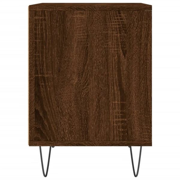 vidaXL sengebord 40x35x50 cm konstrueret træ brun egetræsfarve