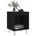 Miniatyrbillede 3 af 11: vidaXL sengeborde 2 stk. 40x35x50 cm konstrueret træ sort