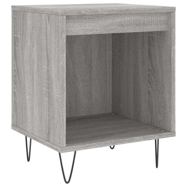 vidaXL sengebord 40x35x50 cm konstrueret træ grå sonoma-eg