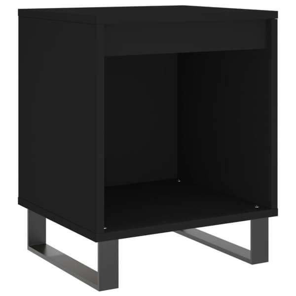 vidaXL sengeborde 2 stk. 40x35x50 cm konstrueret træ sort