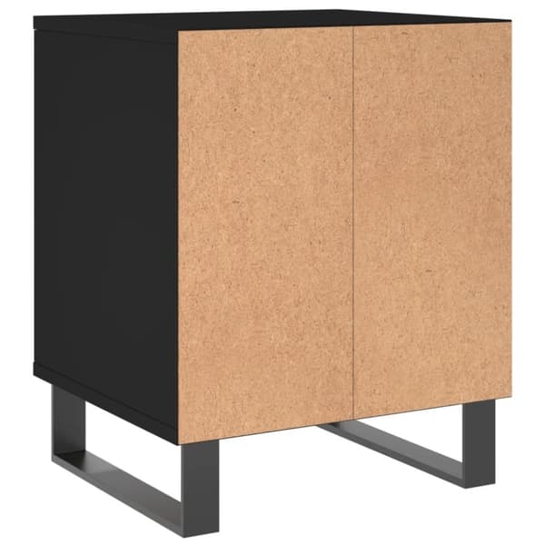 vidaXL sengeborde 2 stk. 40x35x50 cm konstrueret træ sort
